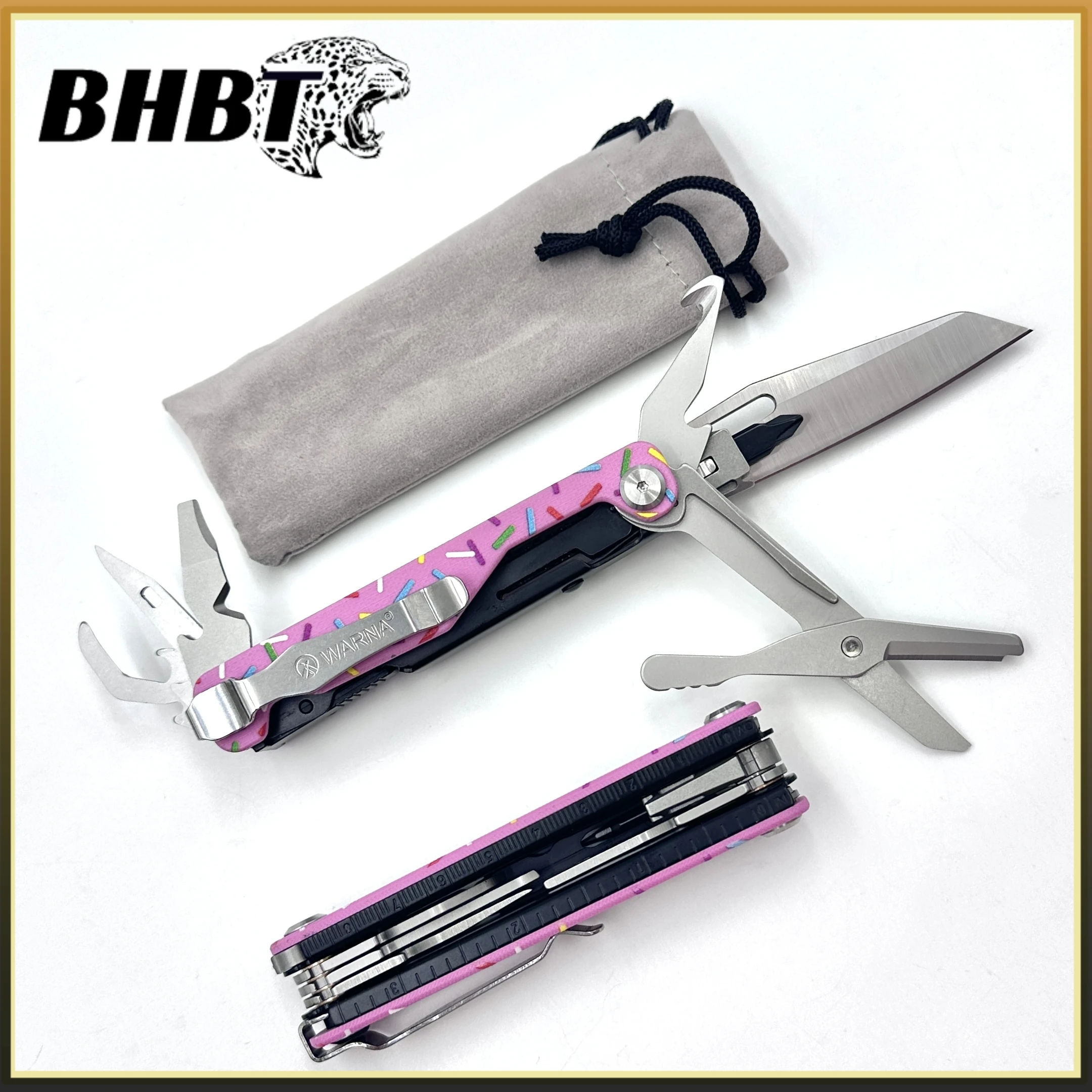 

BHBT MEW 11-IN-1 Титановый патч Красный Черный Розовый Многофункциональный нож Складной уличный портативный аварийный инвентарь для кемпинга