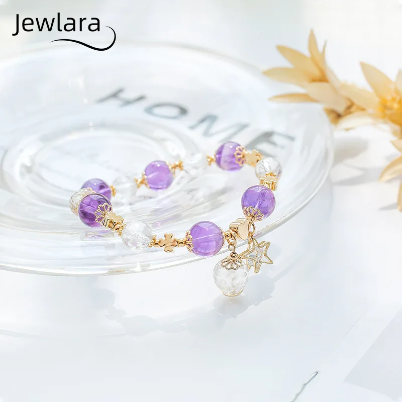 

Ювелирные изделия JEWLARA: браслеты из натурального аметиста, женские украшения в стиле звезд, браслет из белого кристалла для самостоятельного изготовления
