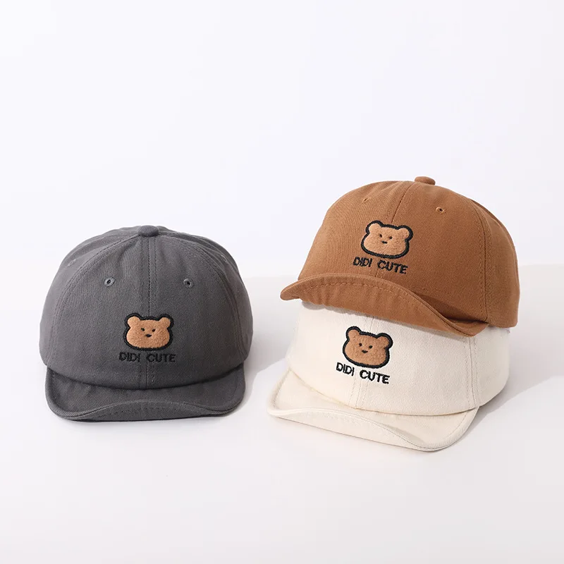 

Cute Cartoon Bear Baby Baseball Cap New Spring Summer Sunhat Boys Girls Cotton Snapback Caps Kid Hip Hop Fishing Hat 1-3Y
