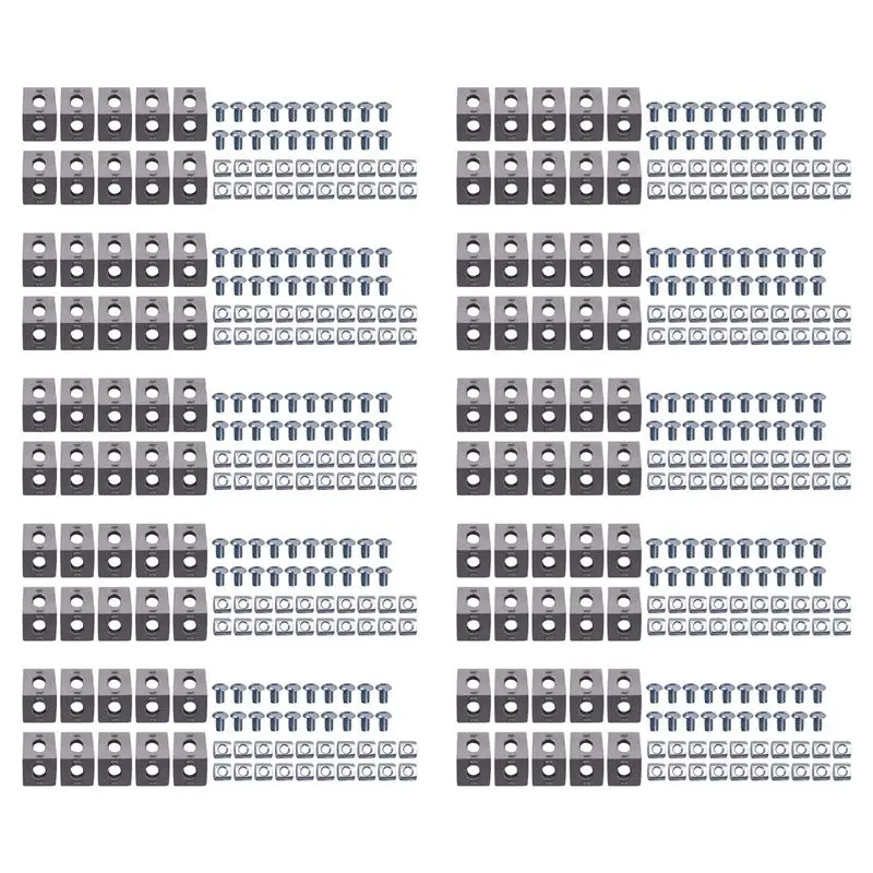 AA81-500Pcs Corner Bracket 2020 Series Aluminum Profile Connector Set For 6Mm Slot Aluminum Profile Accessories