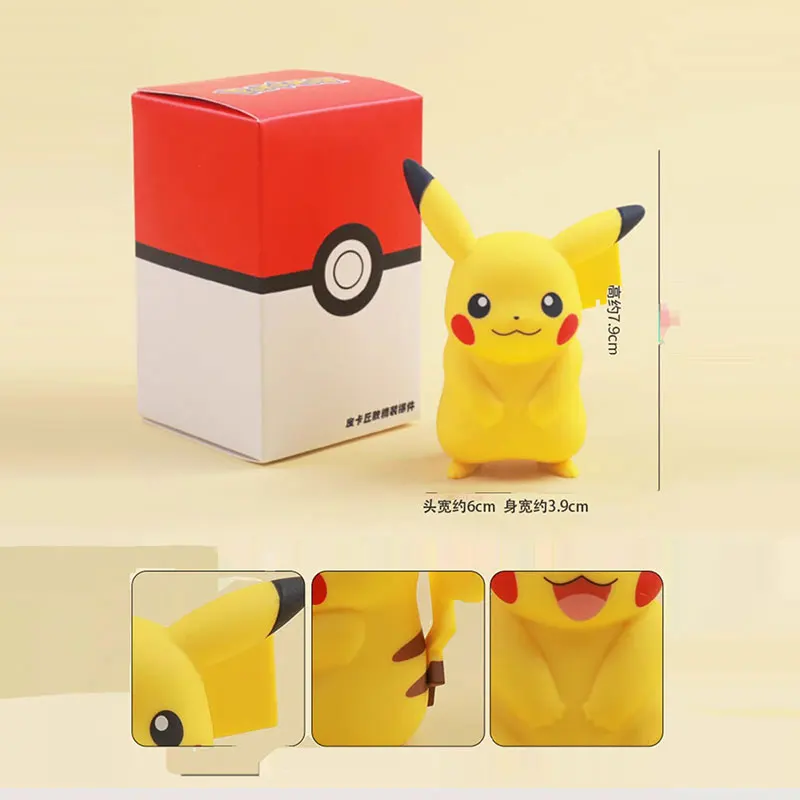 Pokemon Pikachu Couple Anime Figure Toys Blind Box Car Decoration Ornaments Action Figure Doll Birthday Gift For Children Boys