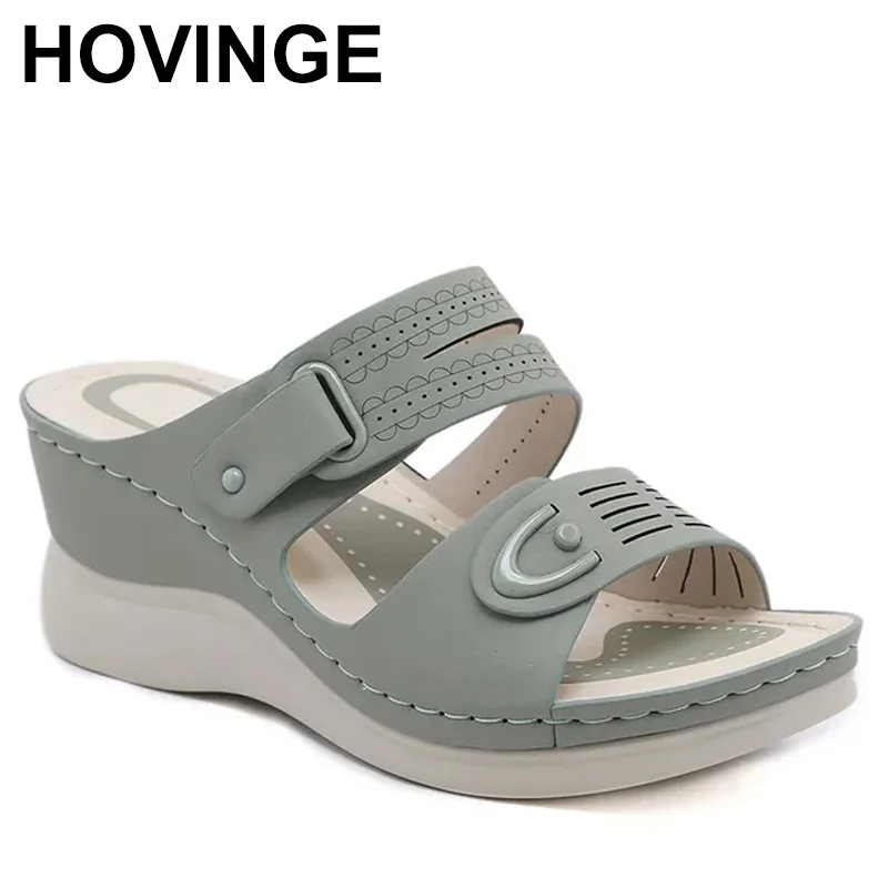 

Summer Women's High Heels Sandals Fashion Platform Wedges Slides Peep-toe Slides Women Outside Thick-soled Non-slip Slippers