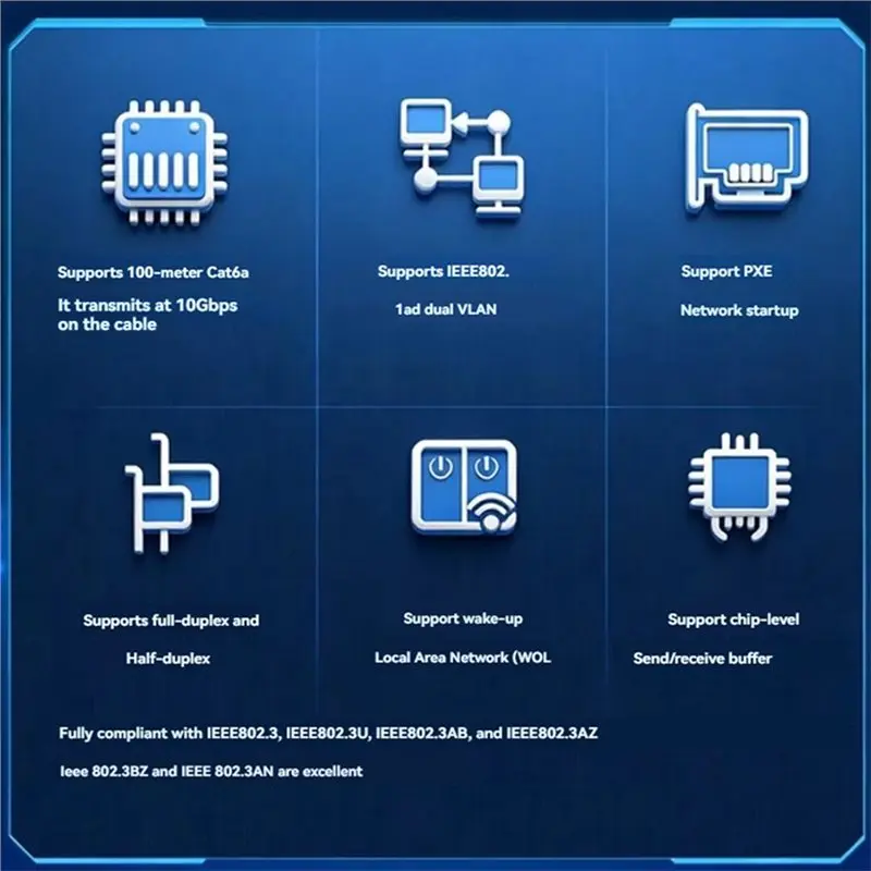 A53M-Supports PXE Network Booting M. 2 10G Ethernet Card PCI-E 3.0 RJ45 Single-Port Ethernet Network Adapter RTL8127 Chip