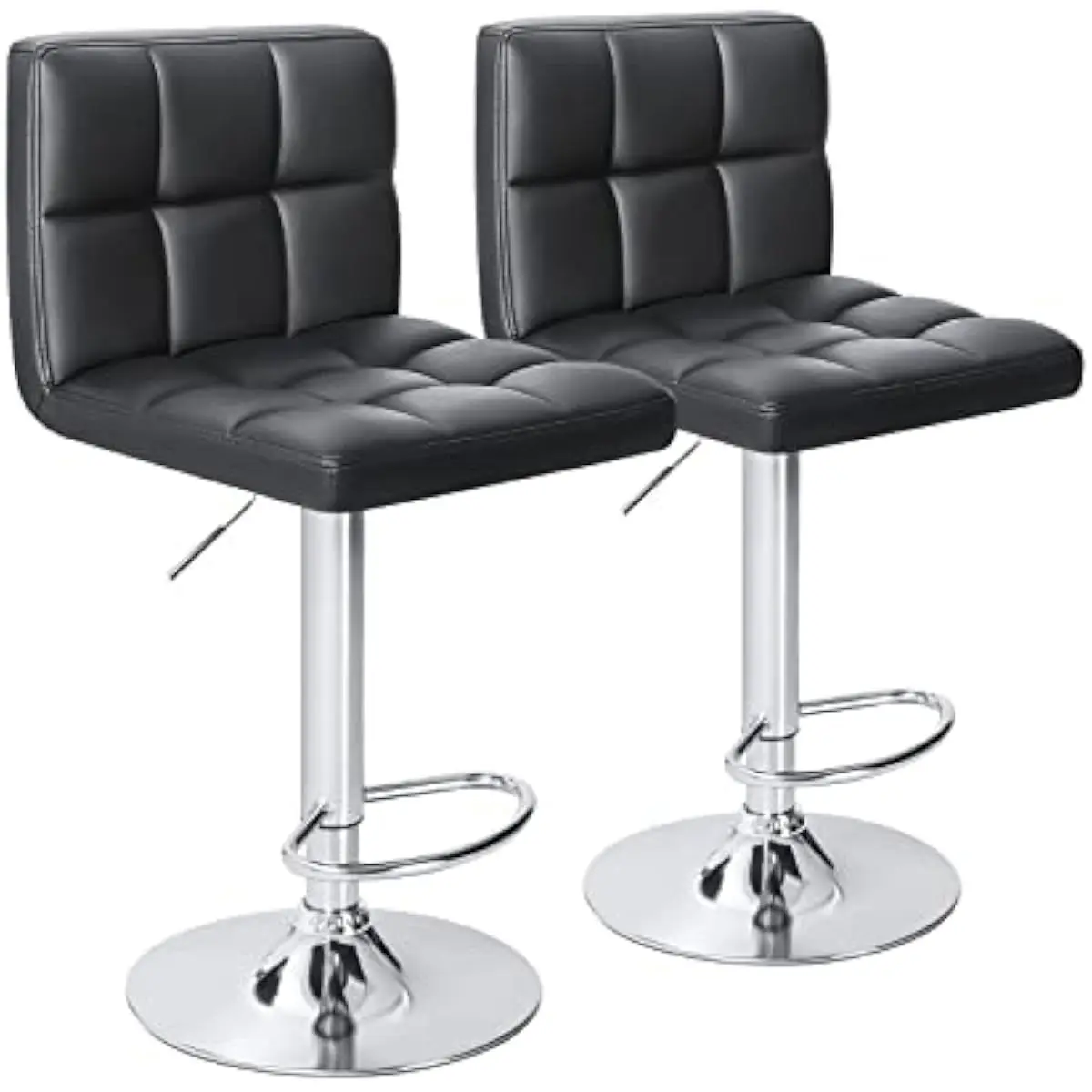 Modern minimalist bar stools crafted from premium PU leather with smooth swivel motion and precise hydraulic height adjustment i