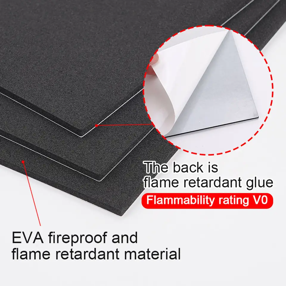 لاصق مقاوم للهب V0/عازل بطارية رغوة EVA 203*172*3 ملم مضاد للتصادم لبطارية LiFePo4 3.2V 280Ah 320Ah 310Ah - 4