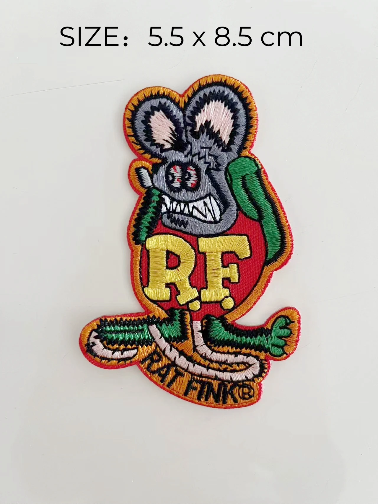 7PCS Patches Bikers iron sew on Rat fink Ratfink Japanese Repari Patches for clothing backpack Embroidered Motorcycle club Bulk