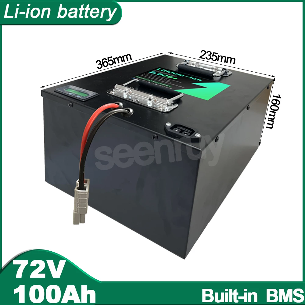 

72V 100Ah Li-ion With Charger Lithium Polymer Battery Perfect For 6000W 9000W Tricycle Motorcycle Scooter Electric Vehicle