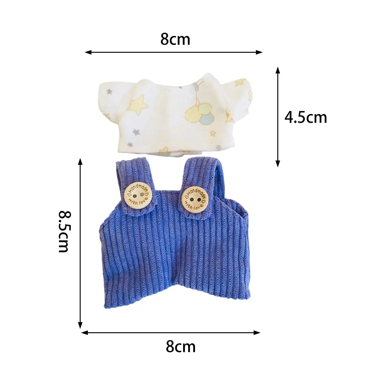 Fashion Dolls Suspender Pants Role Playing Educational Toy for 17cm Dolls Baby Doll Fashion Doll Girls Dolls Thanksgiving Gifts