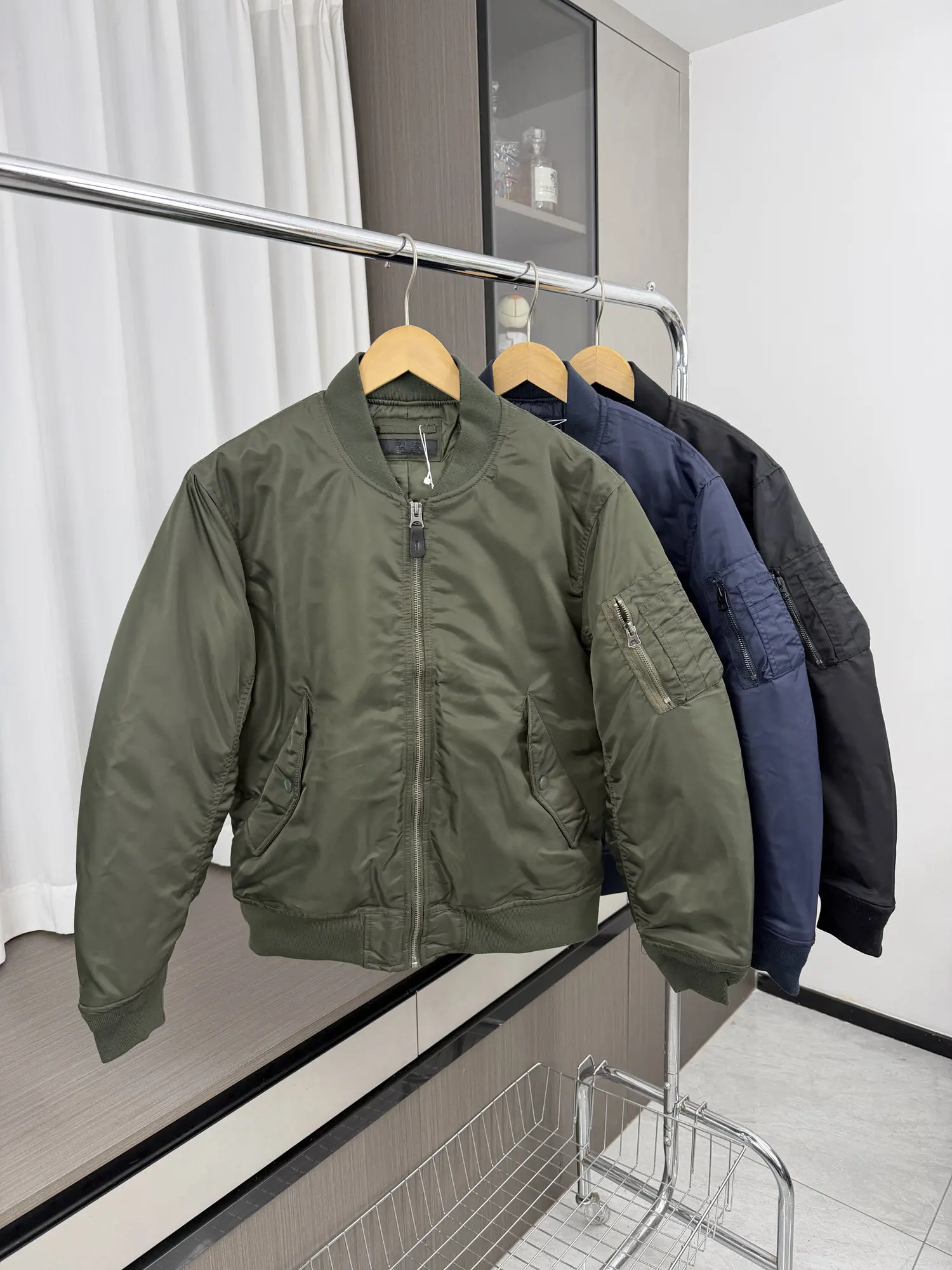 Classic Baseball jackets high quality padding Pilot cotton-padded jacket casual coat top Men's winter padded jackets tops