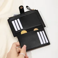 Minimalist and Fashionable Women's Short Card Bag Ultra-Thin Mini PU Leather Zero Wallet Women's Credit Card Holder Wallet 2