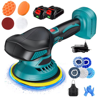 Cordless Car Polisher 21V Wireless Car Polishing Machine 6 Gears Electric Polish Machines Power Tools with 2 Battery