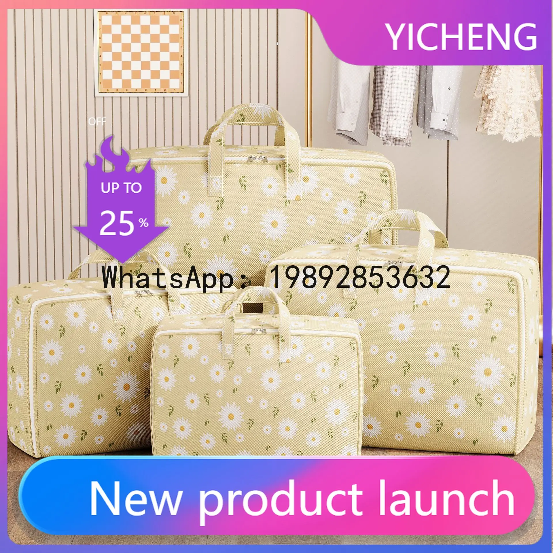 

LYY Quilt Storage Bag Clothes Luggage Moving Bag Large Capacity Thickened Waterproof and Moisture-Proof Travel Storage Bag