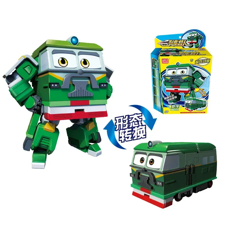ABS Mini China High-Speed Railway Super Train Robot Transformation Toy Deformation Car Action Figure Robot Toys for Kids Gift