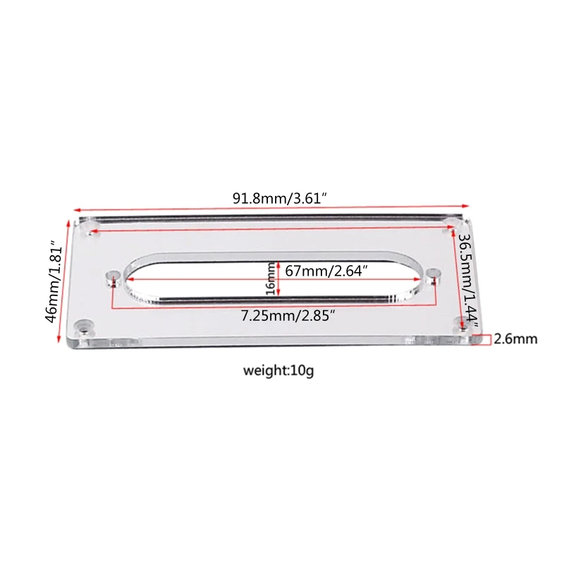 Conversion Pickup Mounting Ring Pickups Cover Frame Flat Top Replacement with Screw Hole Wear-resistant Neck