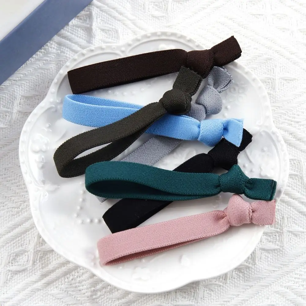 6 sztuk/zestaw płaskich, wiązanych akcesoriów do włosów z lat opaska do włosów brak uszkodzeń elastyczne gumki do włosów solidne męskie włosy kok opaska do włosów