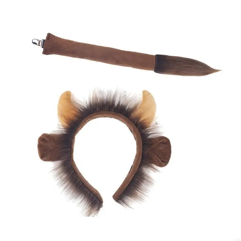 Decori Oggetti scena per bambini Collezione fasce per orecchie animali Fascia per capelli Copricapo Coda