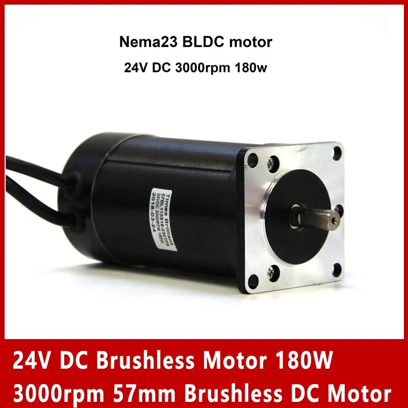 brushless motor de 180w brushless dc motor de 3000rpm 57 mm comprimento do corpo 95 mm 24v dc 01