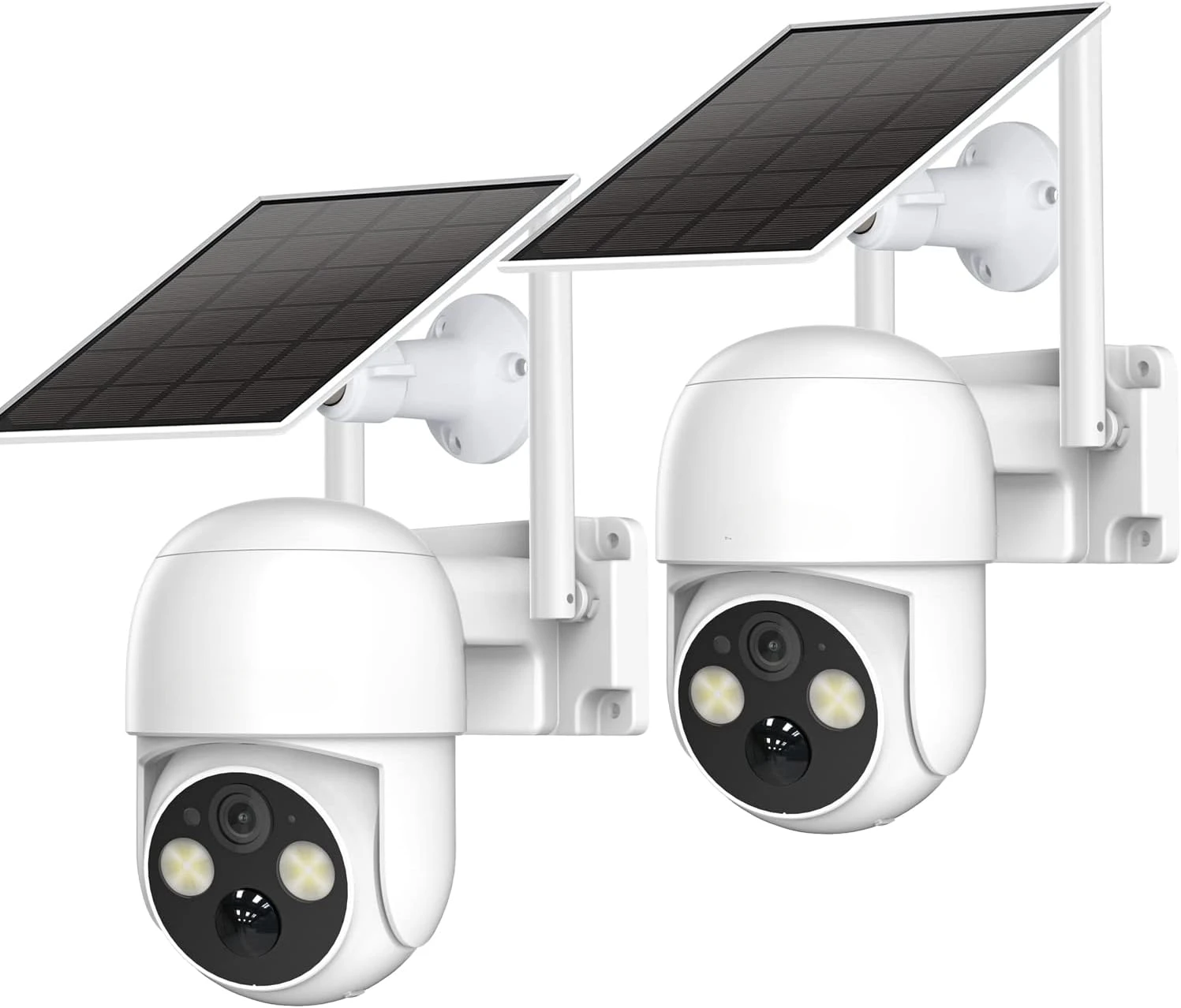 4PCS 4MP Solar Security Camera Wireless Outdoor, 2.5K Pan/Tilt Rechargeable Battery Powered, 2.4Ghz WiFi