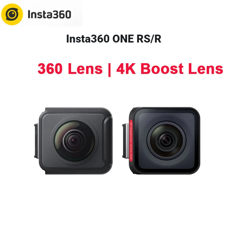 Original Insta360 ONE RS R 360 Lens/Boost Lenses For Insta360 RS R Replace Lens Twin/4K Wide Angle Lens Panoramic Accessories