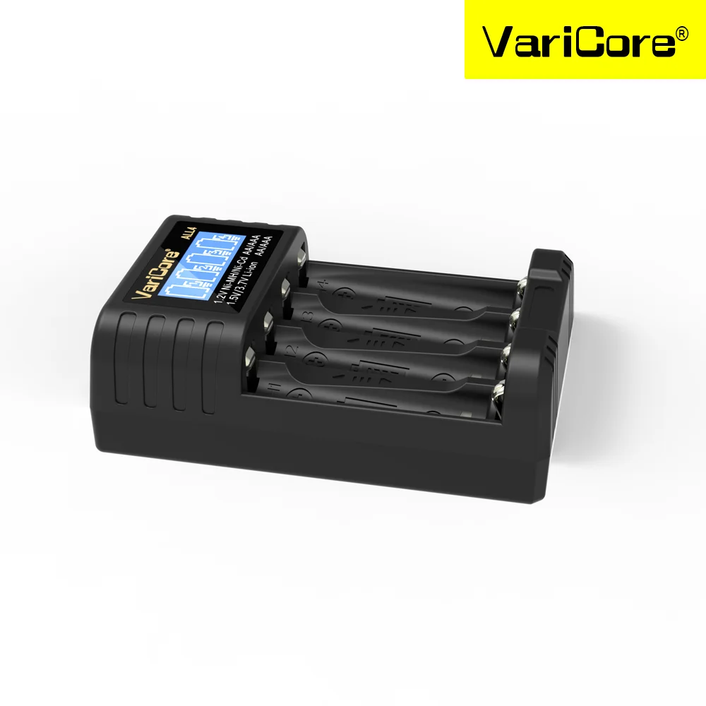 Carregador de bateria inteligente all4 lcd, 4 espaços, para 1.2v ni-mh ni-cd aa aaa 1.5v bateria de lítio 3.7v 14500 células de carregamento