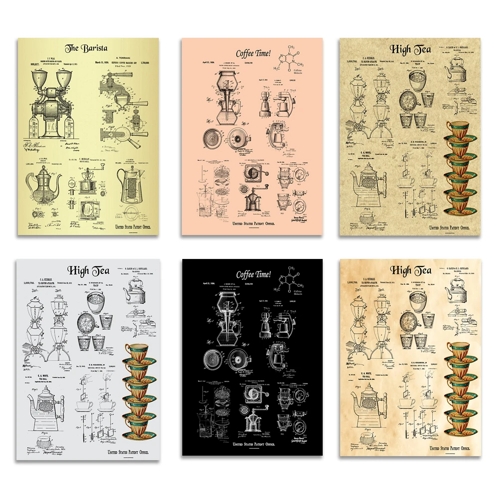 Koffeinmolekül, Café-Poster, T – Coffee Tea Poster Bewertung und Preis
