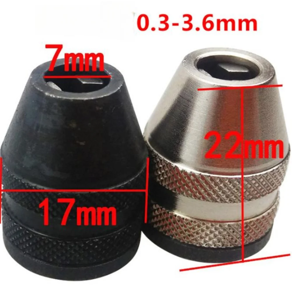 

1PC 0.3-3.6mm Keyless Drill Chuck 1/4 Drill Chuck Without Extension Rod Drill Bit Adapter Power Tools