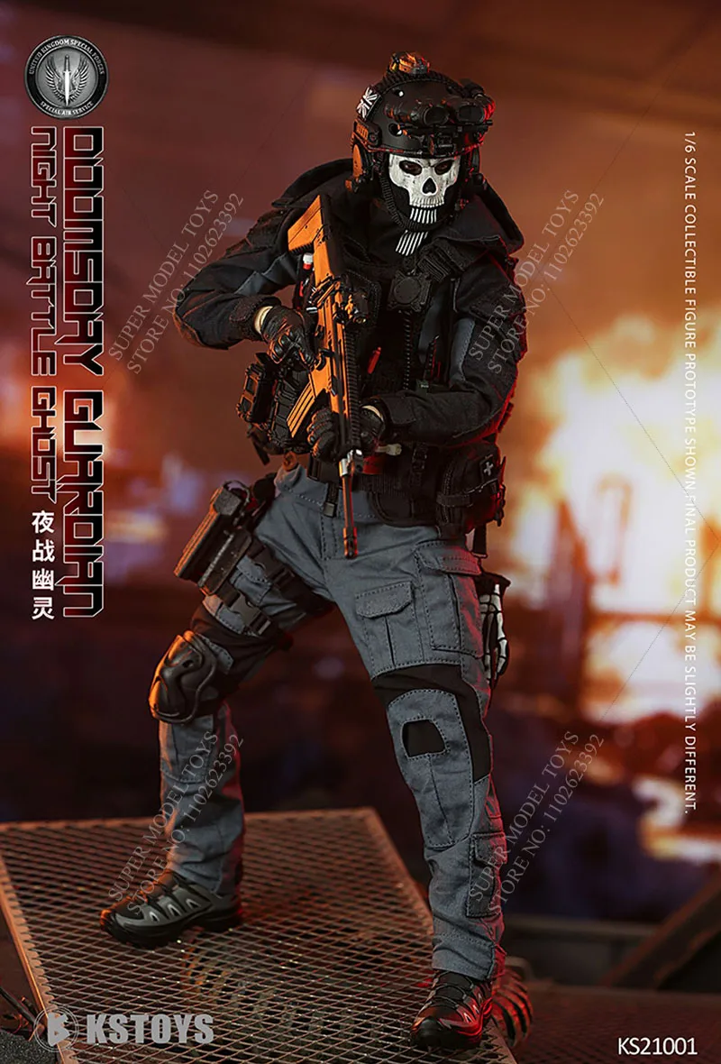 KS21001 1/6 Scale Male Soldier Night Battle Ghost Army Warrior Full Set 12-inch Action Figure Model Toys Gifts Collection