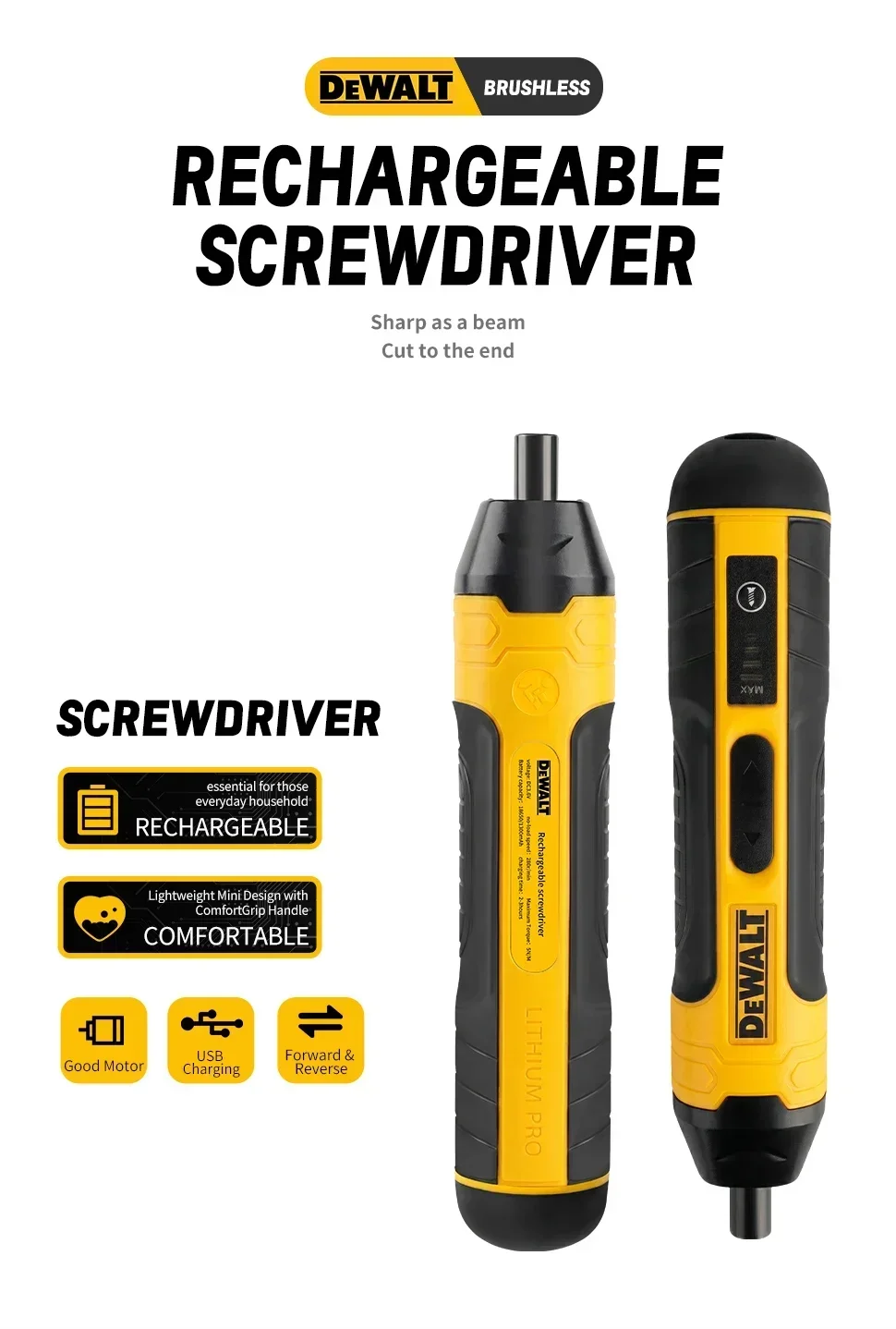 DEWALT Cordless Electric Screwdriver 1300mAh Rechargeable Adjustable Drill Multifunctional Disassembly HT422
