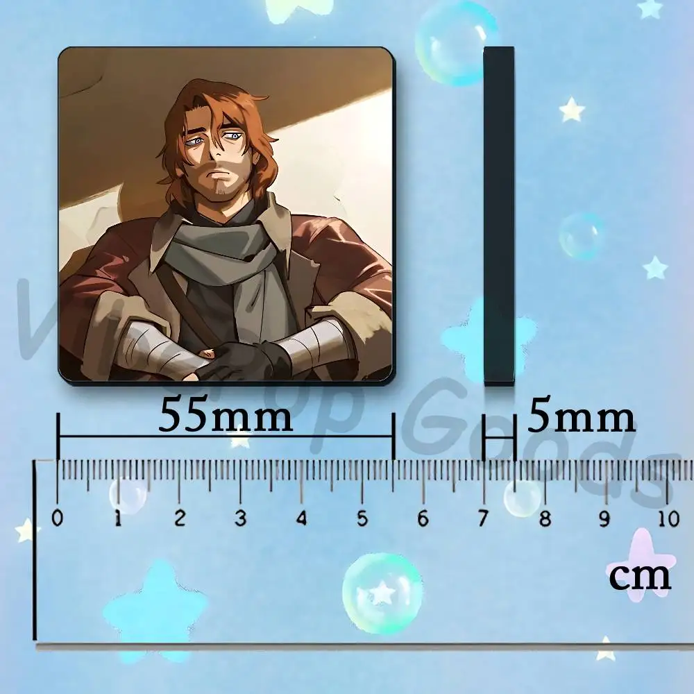 Caleb Widogast C-Critical R-Role Magnetic Refrigerator Sticker Smooth Clear Ink Print Metal Door Dorm Apartment Decor 55x55mm