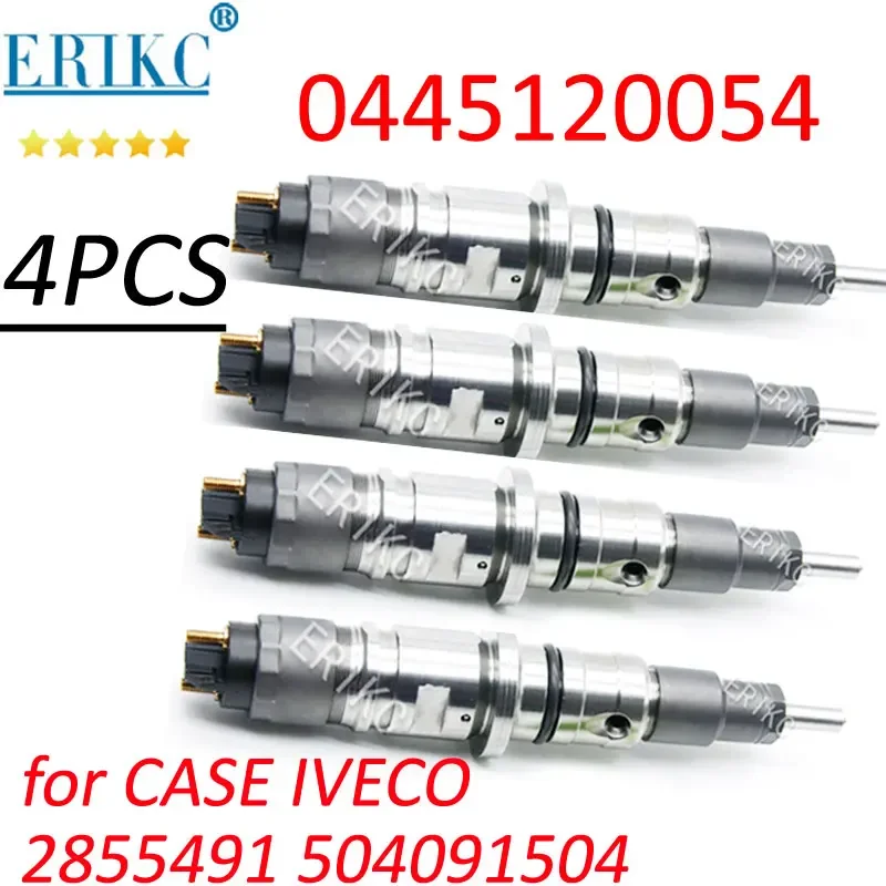 4PCS 0445120054 NEW Diesel Fuel Injector Assy 0 445 120 054 0986435545 Injection Nozzle for BOSCH CASE IVECO 2855491 504091504