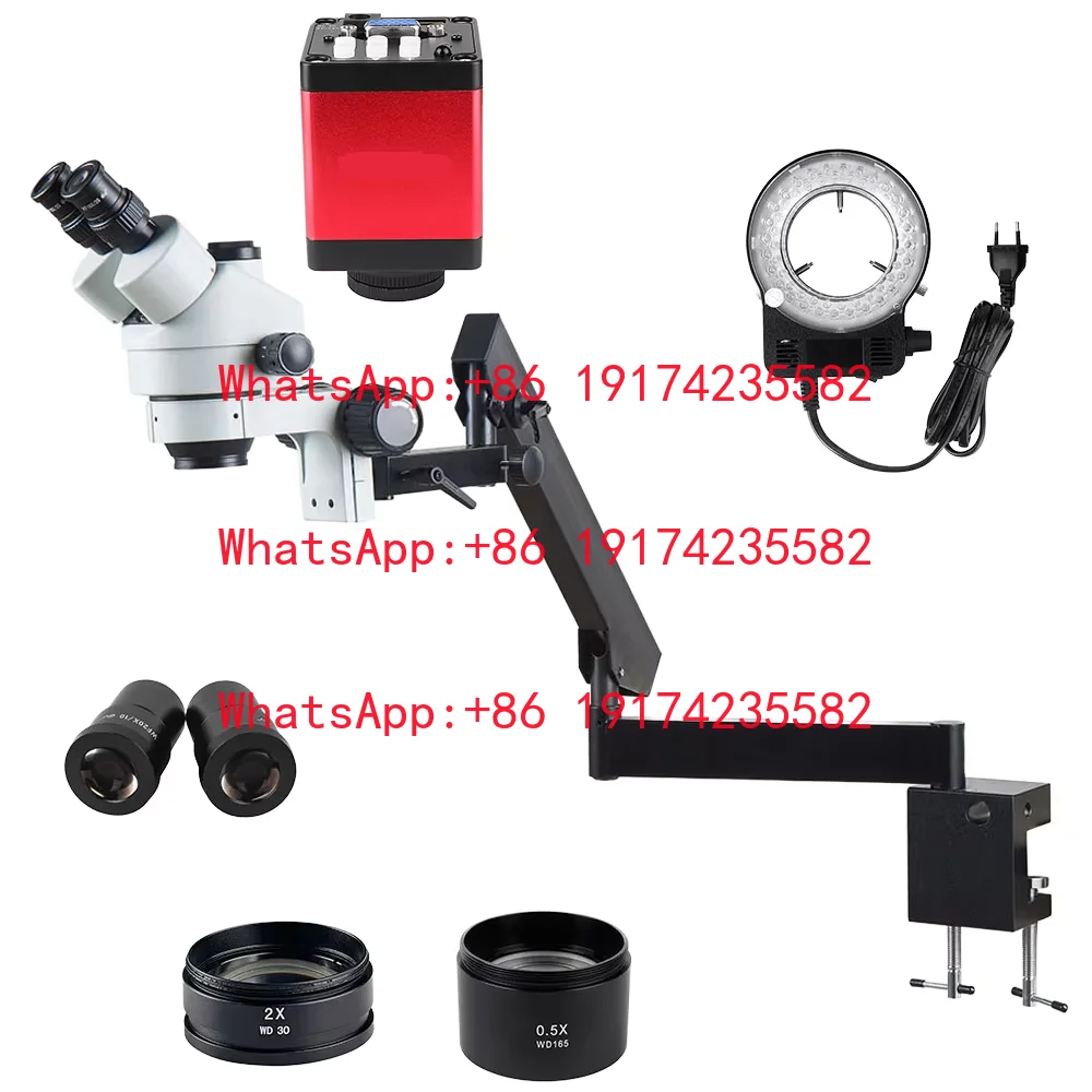 FLB+720P 720P Trinocular LED Light Source Digital Video Microscope Camera Autofocus Two/Four Screen Comparative HD Zoom