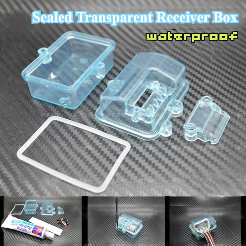 Transparent Sealed Waterproof Receiver Box RC Crawler Upgrade for Axial SCX10 RC4WD D90 Huanqi727 Remo 1/10 Scale Custom Size