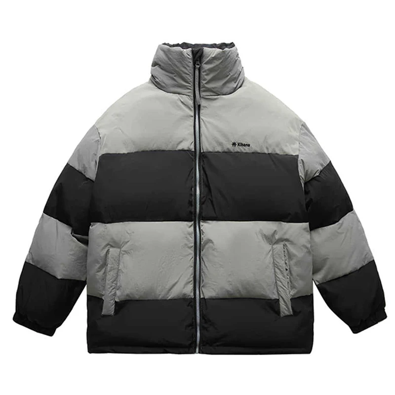 Chaqueta de Hip Hop para hombre, Parkas de algodón con bordado de letras, ropa de calle, rompevientos, abrigos acolchados Harajuku, prendas de vestir cálidas, Invierno