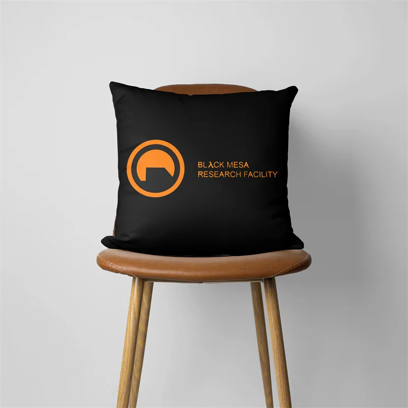 Funda de almohada cuadrada de 45x45cm para sofá y coche, cobertor decorativo para silla, color negro, para instalaciones de investigación de mesa, regalo para el hogar, 463
