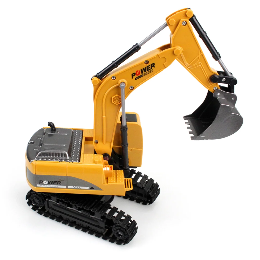 1:24 5 Channels Wireless Electric Excavator Construction Tractor Excavator Toy Transmitter (Plastic)