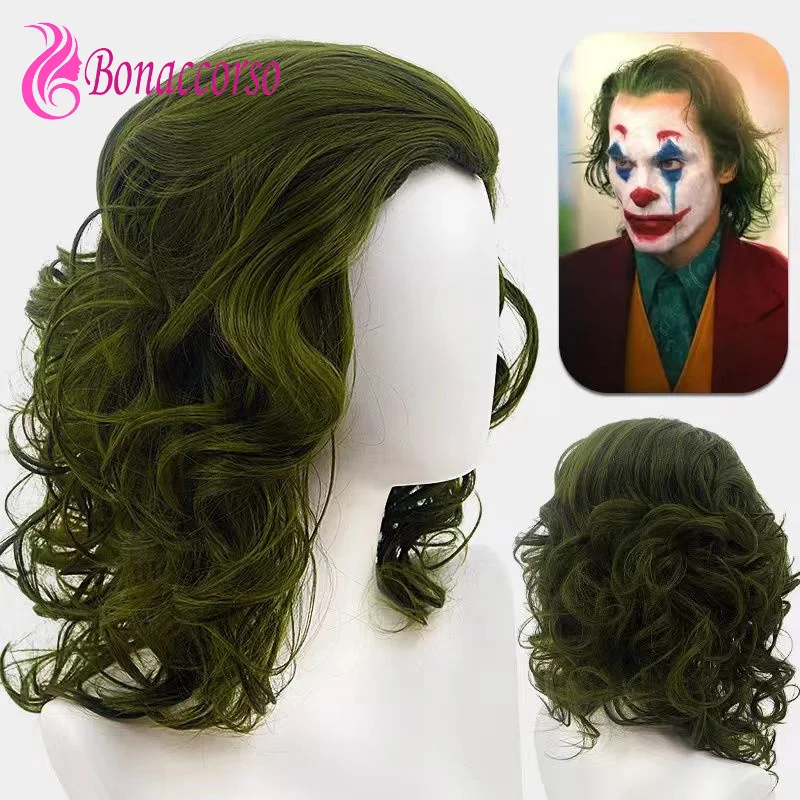 

Парик для косплея FleckJoker, синтетический короткий вьющийся парик, аниме Coser, термостойкое волокно, парик высокого качества, вечеринка на Хэллоуин
