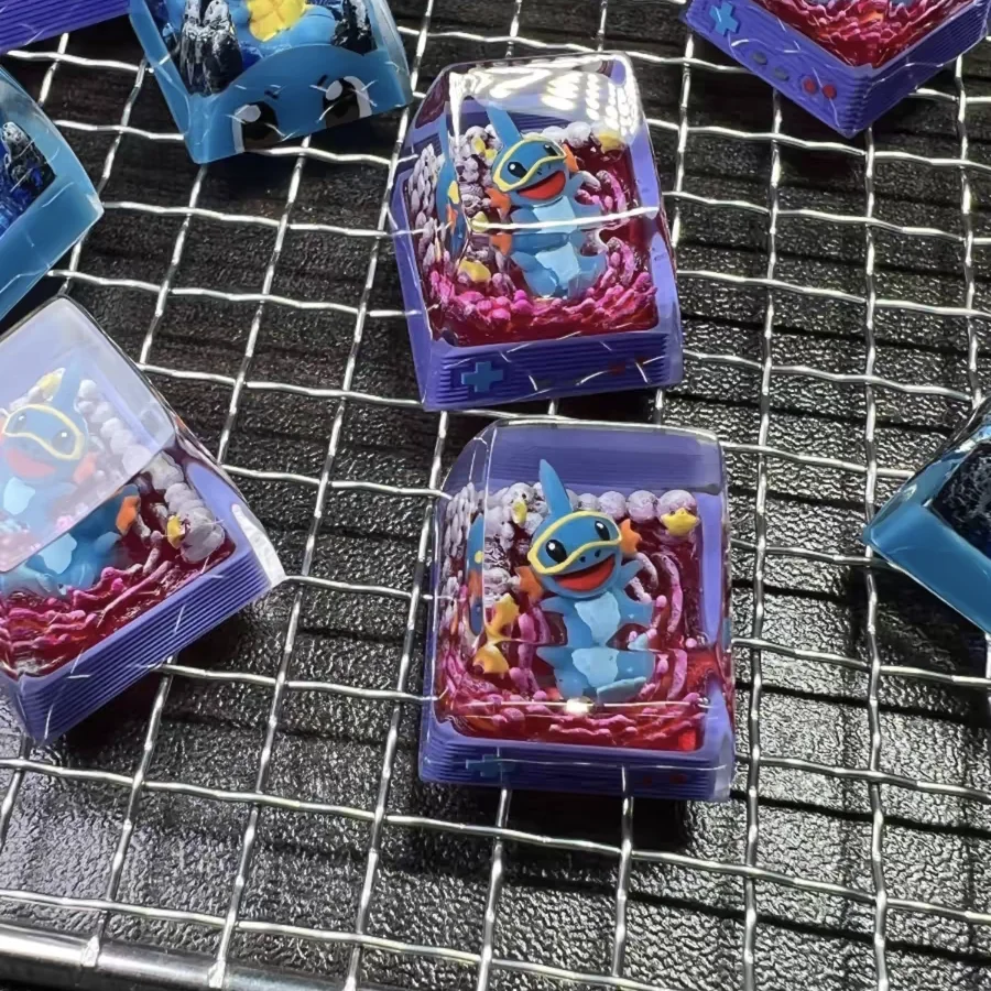 

PTCG Pokemon Keycap Mechanical Keyboard Resin Transparent Stereoscopic Keycap Dragonite Umbreon Sylveon Mudkip Jirachi Wave 11