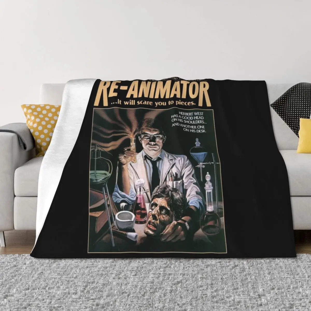 

Re-Animator Throw Blanket For Decorative Sofa Polar Flannels Picnic Blankets