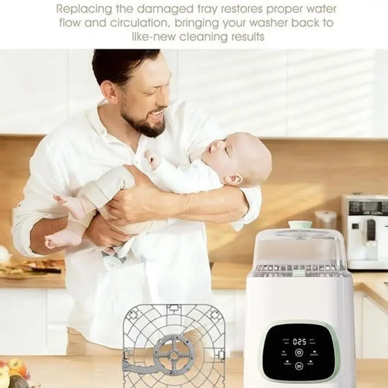  Practical Bottle Washer Replacement Base Long Service Dishwasher Safe Bottle Brush Tray Infant Care Spare for Bottle Washer