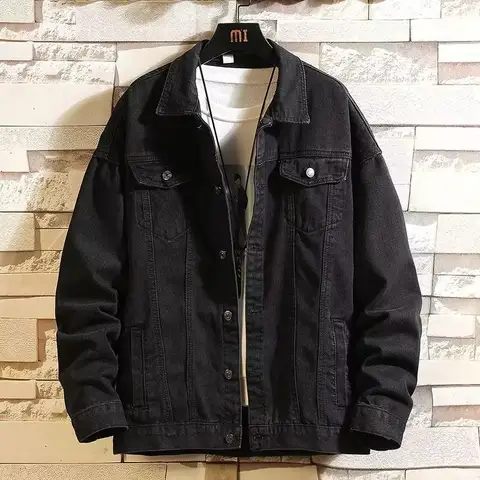 Spring and Autumn Denim Jacket Men's Denim Jacket Korean Version Trend