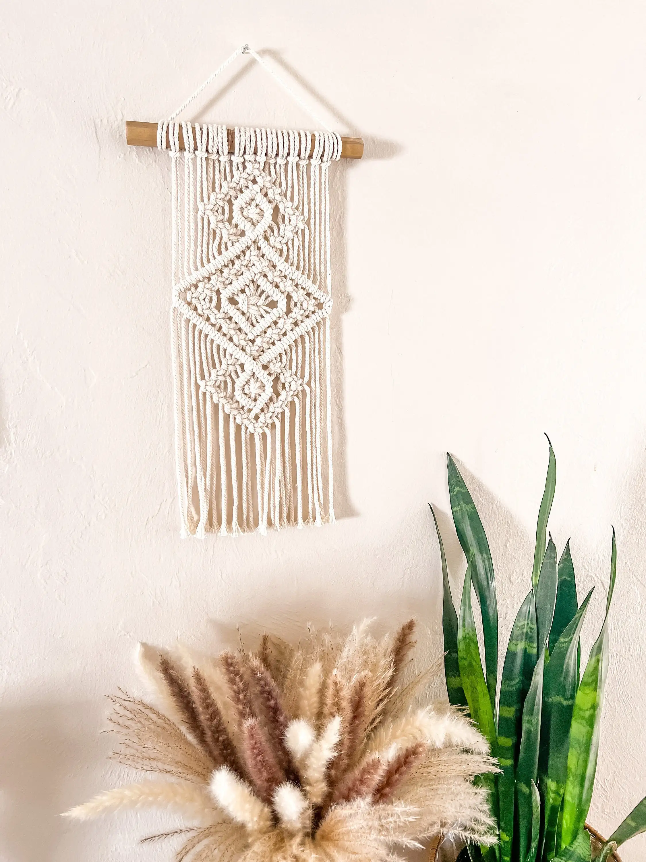 Small Geometric Macrame Wall Hanging | Woven Wall Art | Boho Home Decor