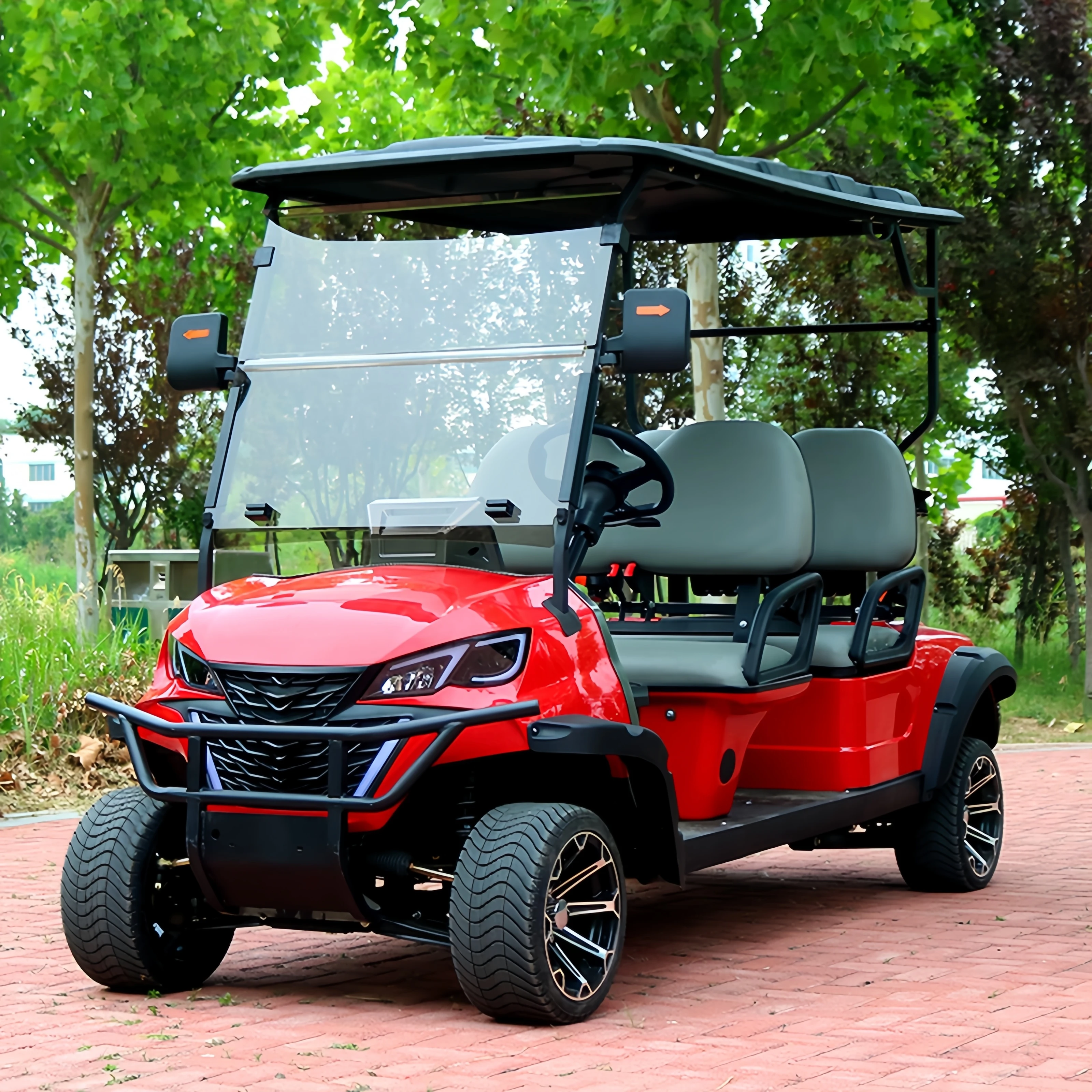 Mini Electric Club Car, 4 lugares, Carrinho de golfe rápido, Preço baixo, promocional, 4 conjuntos, 4 lugares