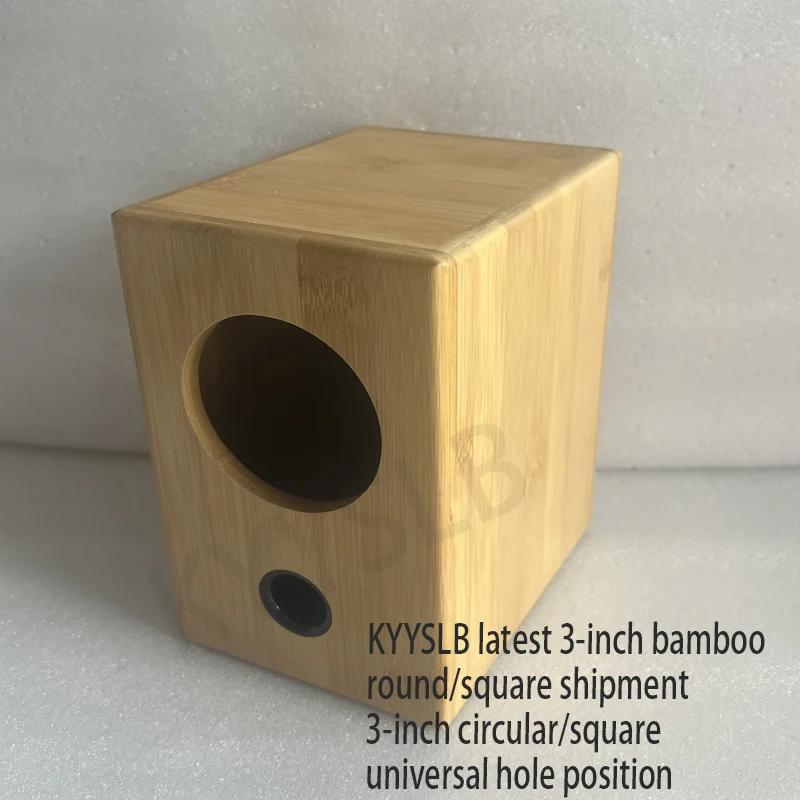 KYYSLB 3 Inch Speaker Shell Box Bamboo Wood Home Audio Full Range Speakers Empty Case House Passive