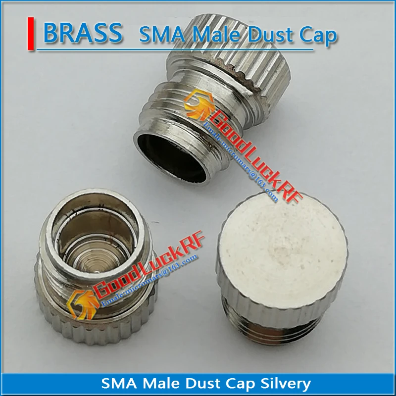 1X Pcs SMA Male Dust Cap Resistor RF coaxial Terminator Dust Cap Protective Cover Brass Adapters Nickel & Gold plating