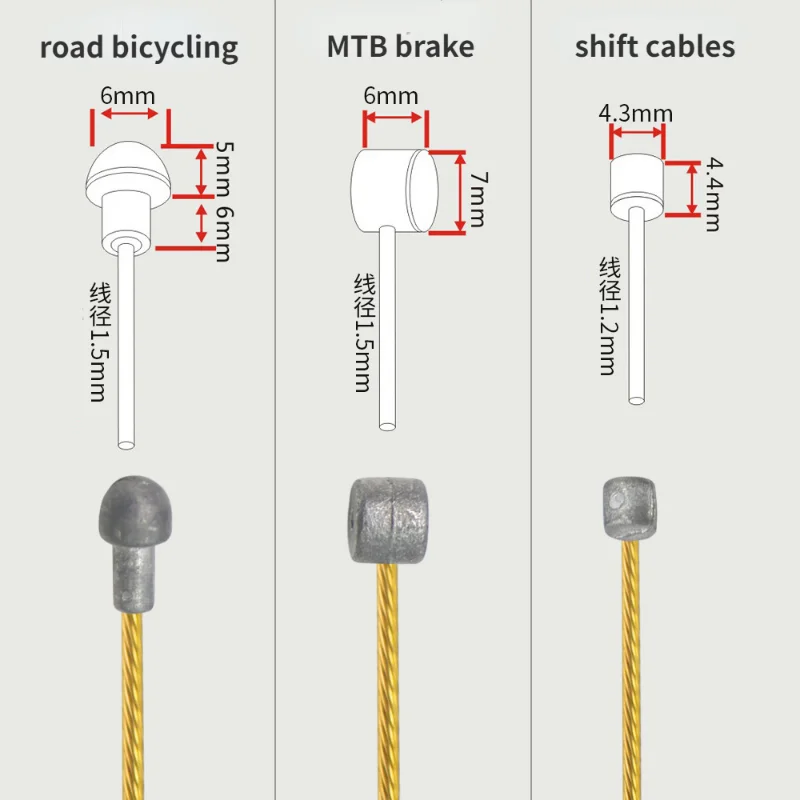 1.1-3m Mountain Road Bike Shift Brake Cable Stainless Steel Wear-resistant Bicycle Housing Line Bicycle Accessories