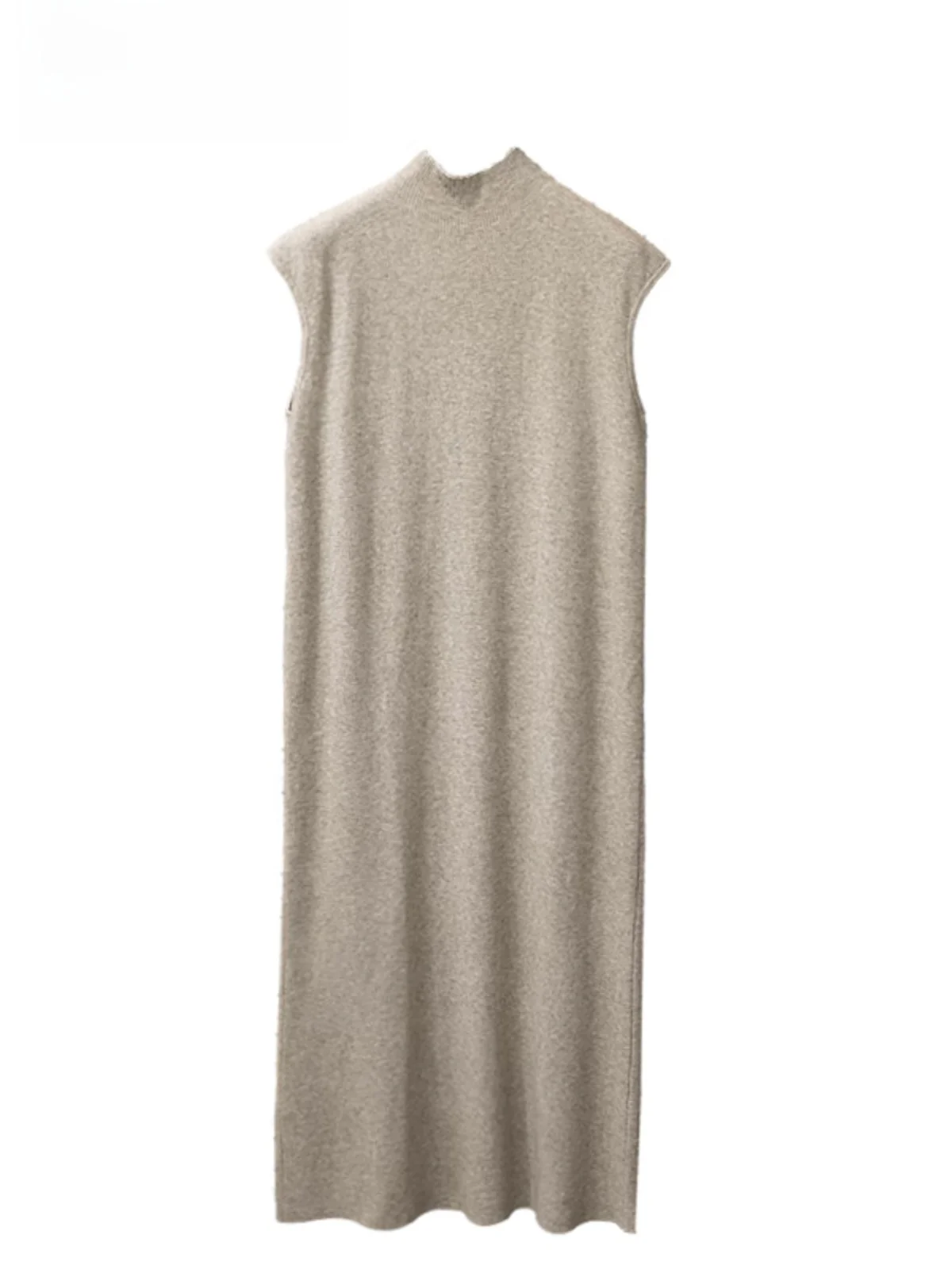 

Новинка! Женское трикотажное платье миди больших размеров с высоким воротником, А-силуэт, из тонкого хлопка, для повседневной носки.