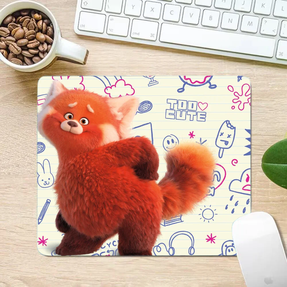 

Disney Turning Red Mousepad Round Custom Skin Desktop Desk Mat Kawaii Gaming Accessories Students Writing Pad Mouse Pad for PC