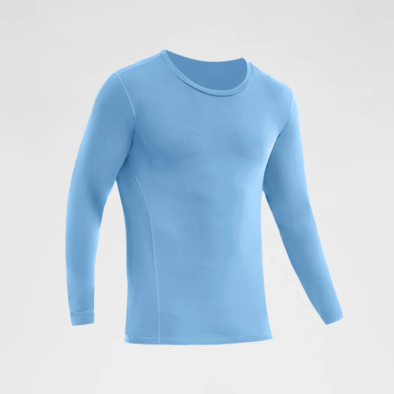 Men's Single-Piece Thermal Underwear, Medium-Thick Fleece, Cold-Resistant Basic Base Layer Top, Inner Wear for Autumn and Winter