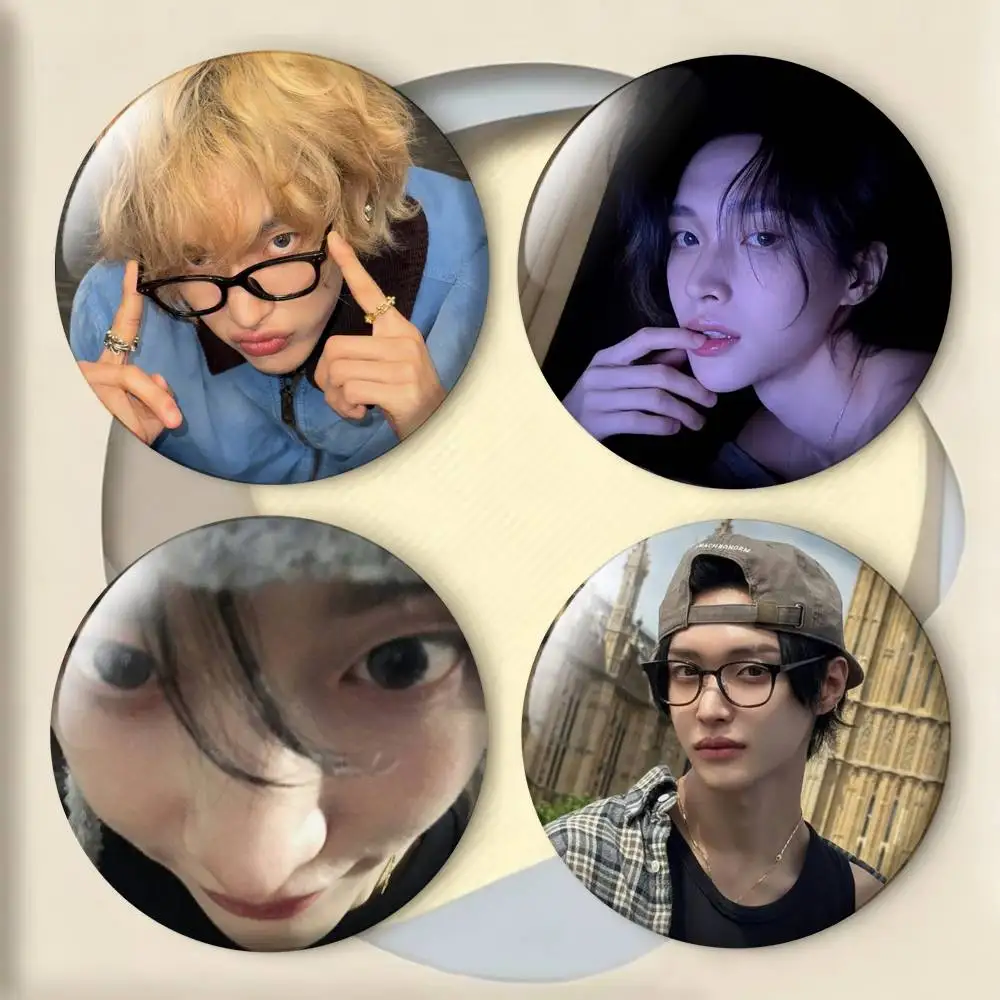 

Hot Kpop Singer Park W-Wonbin Badges 25 32 44 58 75 mm Round Fans Collect Friends Gifts Brooch Souvenir