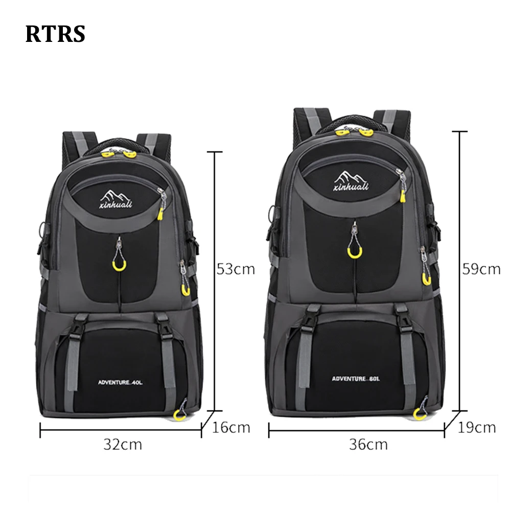 40L Large Capacity Hiking Men Backpacks  Rucksack Waterproof Woman Outdoor Backpack Camping Cycling Climbing Hunting Bag